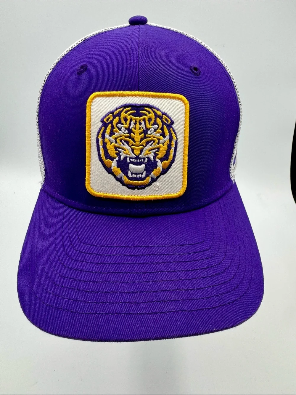 Nike LSU Tigers Classic 99 Trucker Snapback Hat Purple Throwback Logo